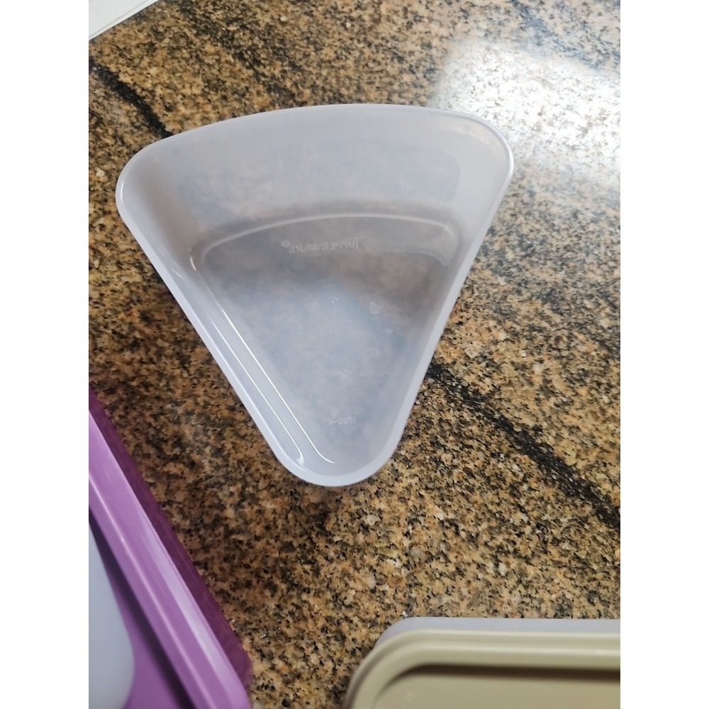 Set of 4 Vintage Tupperware Pie Piece Slice Wedge Containers Keepers With Lids - Picture 5 of 5